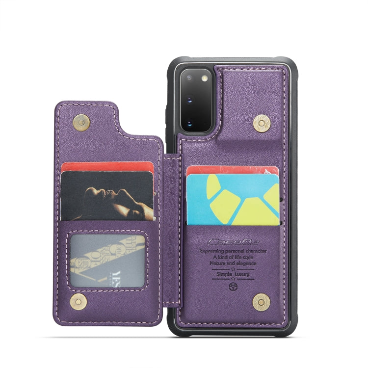 For Samsung Galaxy S20 CaseMe C22 Card Slots Holder RFID Anti-theft Phone Case(Purple) - free shipping - PMC Jewellery - Order now!