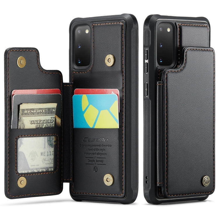 For Samsung Galaxy S20 CaseMe C22 Card Slots Holder RFID Anti-theft Phone Case(Black) - free shipping - PMC Jewellery - Order now!