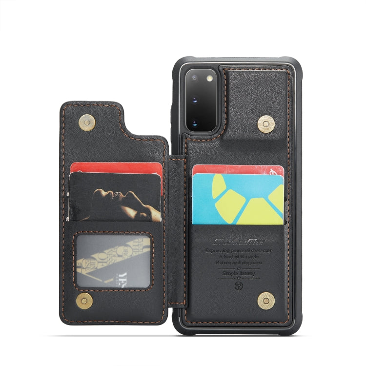 For Samsung Galaxy S20 CaseMe C22 Card Slots Holder RFID Anti-theft Phone Case(Black) - free shipping - PMC Jewellery - Order now!