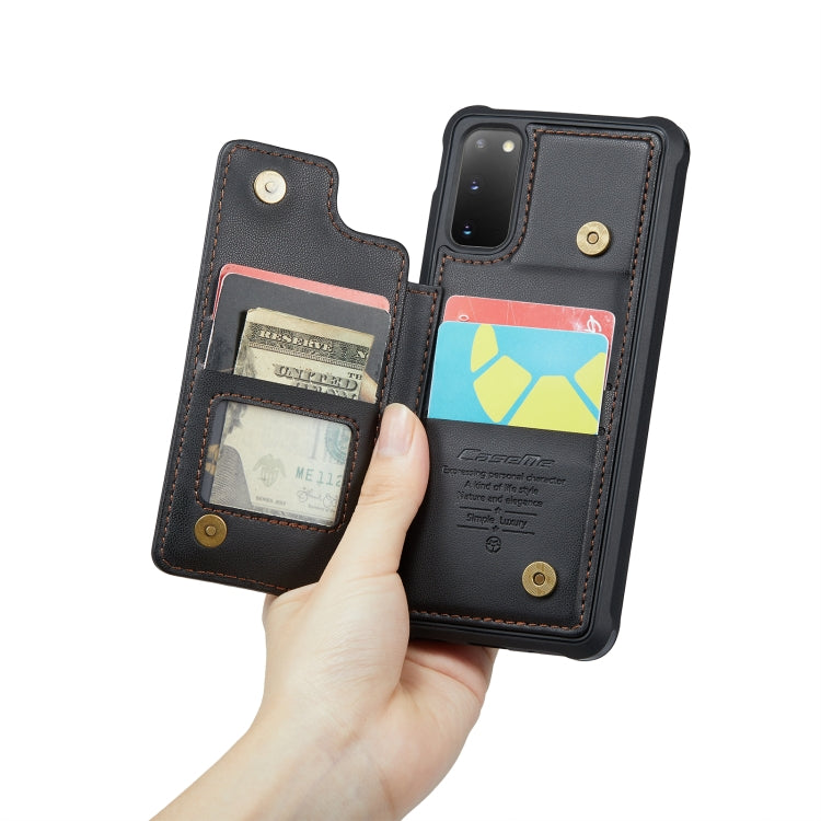 For Samsung Galaxy S20 CaseMe C22 Card Slots Holder RFID Anti-theft Phone Case(Black) - free shipping - PMC Jewellery - Order now!