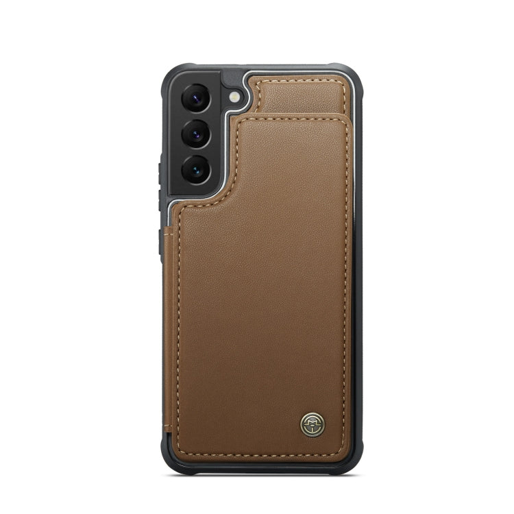 For Samsung Galaxy S21 5G CaseMe C22 Card Slots Holder RFID Anti-theft Phone Case(Brown) - free shipping - PMC Jewellery - Order now!
