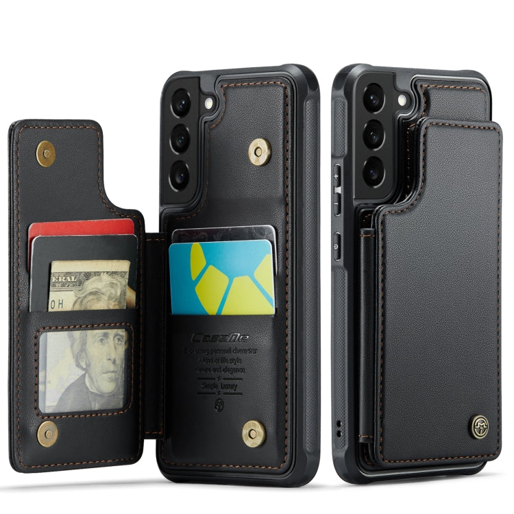 For Samsung Galaxy S21 5G CaseMe C22 Card Slots Holder RFID Anti-theft Phone Case(Black) - free shipping - PMC Jewellery - Order now!