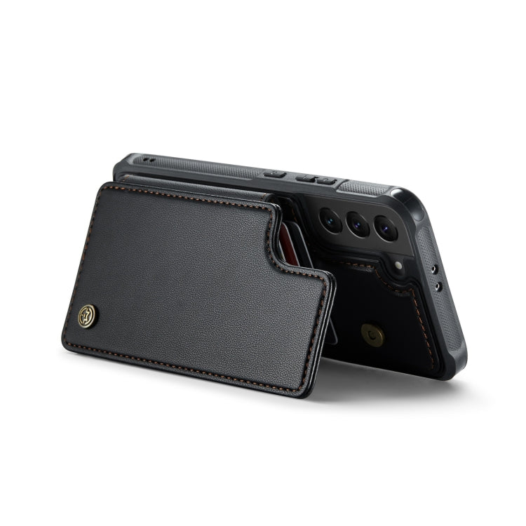 For Samsung Galaxy S21 5G CaseMe C22 Card Slots Holder RFID Anti-theft Phone Case(Black) - free shipping - PMC Jewellery - Order now!