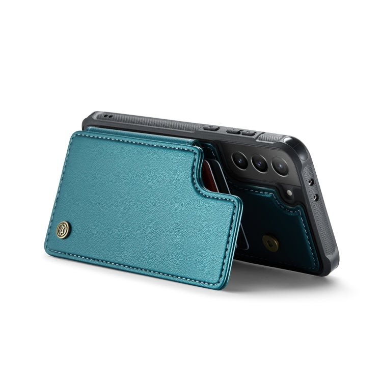 For Samsung Galaxy S21+ 5G CaseMe C22 Card Slots Holder RFID Anti-theft Phone Case(Blue Green) - free shipping - PMC Jewellery - Order now!