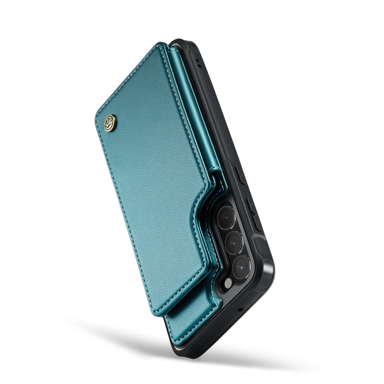 For Samsung Galaxy S23 5G CaseMe C22 Card Slots Holder RFID Anti-theft Phone Case(Blue Green) - free shipping - PMC Jewellery - Order now!