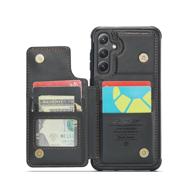 For Samsung Galaxy S23 FE 5G CaseMe C22 Card Slots Holder RFID Anti-theft Phone Case(Black) - free shipping - PMC Jewellery - Order now!