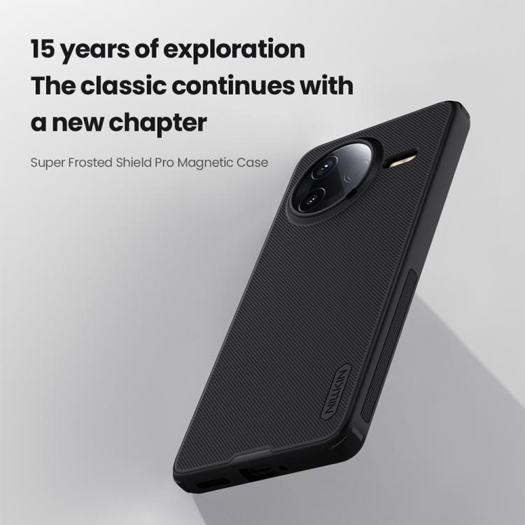 For Redmi K80 NILLKIN Frosted Shield Pro Magnetic Phone Case(Black) - free shipping - PMc TechLife - Order now!
