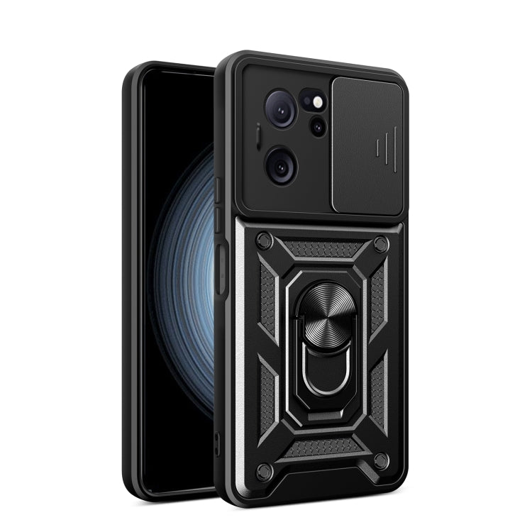 For Xiaomi Redmi K60 Ultra 5G Sliding Camera Cover Design TPU Hybrid PC Phone Case(Black) - Redmi K60 Ultra Cases by PMC TechLife | Online Shopping South Africa | PMC TechLife | Buy Now Pay Later Mobicred