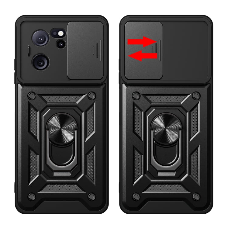 For Xiaomi Redmi K60 Ultra 5G Sliding Camera Cover Design TPU Hybrid PC Phone Case(Black) - Redmi K60 Ultra Cases by PMC TechLife | Online Shopping South Africa | PMC TechLife | Buy Now Pay Later Mobicred