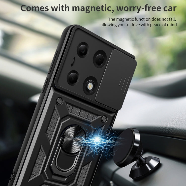 For Xiaomi Redmi Note 13 Pro 4G Global Sliding Camera Cover Design TPU Hybrid PC Phone Case(Blue) - Note 13 Pro Cases by PMC TechLife | Online Shopping South Africa | PMC TechLife | Buy Now Pay Later Mobicred