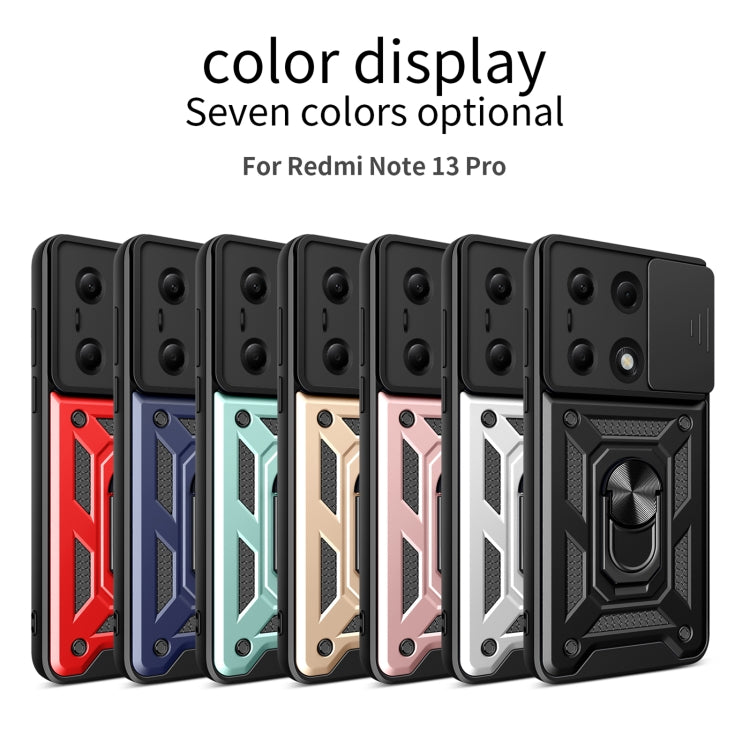 For Xiaomi Redmi Note 13 Pro 4G Global Sliding Camera Cover Design TPU Hybrid PC Phone Case(Rose Gold) - Note 13 Pro Cases by PMC TechLife | Online Shopping South Africa | PMC TechLife | Buy Now Pay Later Mobicred