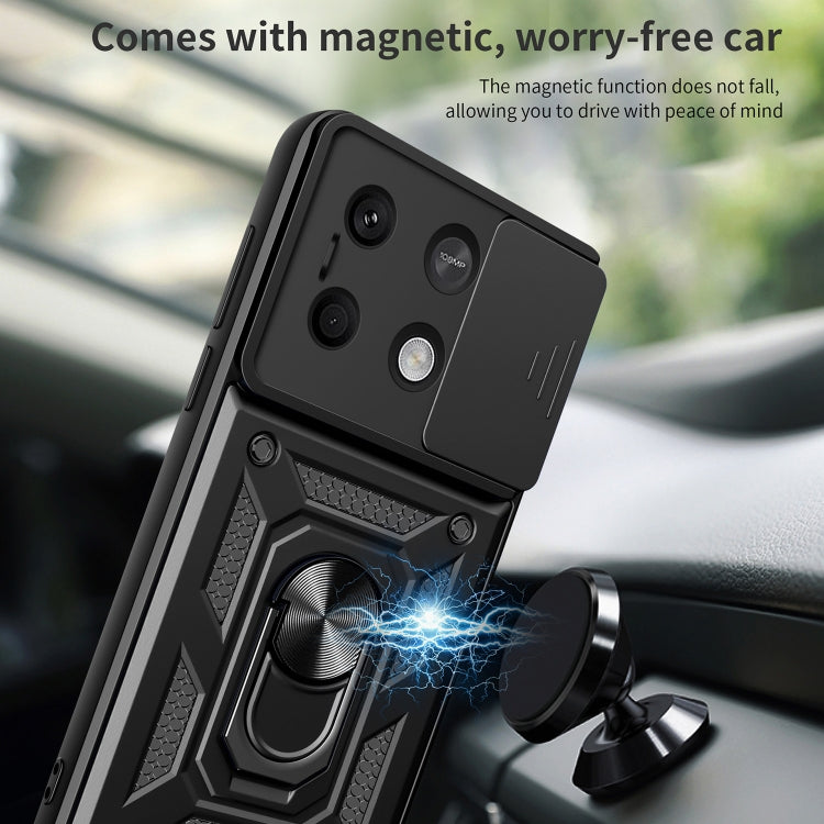 For Xiaomi Redmi Note 13 5G Sliding Camera Cover Design TPU Hybrid PC Phone Case(Rose Gold) - Note 13 Cases by PMC TechLife | Online Shopping South Africa | PMC TechLife | Buy Now Pay Later Mobicred
