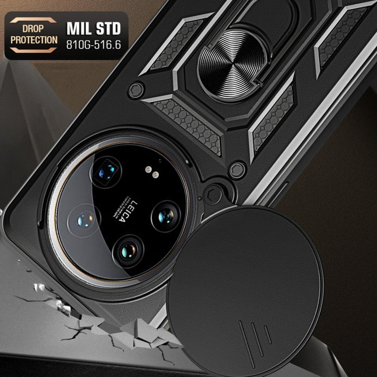 For Xiaomi 14 Ultra Sliding Camera Cover Design TPU Hybrid PC Phone Case(Mint Green) - 14 Ultra Cases by PMC TechLife | Online Shopping South Africa | PMC TechLife | Buy Now Pay Later Mobicred