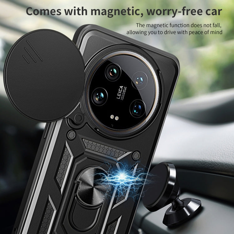 For Xiaomi 14 Ultra Sliding Camera Cover Design TPU Hybrid PC Phone Case(Mint Green) - 14 Ultra Cases by PMC TechLife | Online Shopping South Africa | PMC TechLife | Buy Now Pay Later Mobicred