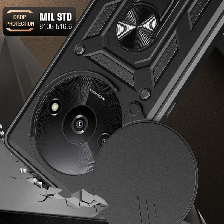 For Xiaomi Redmi A3 Sliding Camera Cover Design TPU Hybrid PC Phone Case(Blue) - Xiaomi Cases by PMC TechLife | Online Shopping South Africa | PMC TechLife | Buy Now Pay Later Mobicred