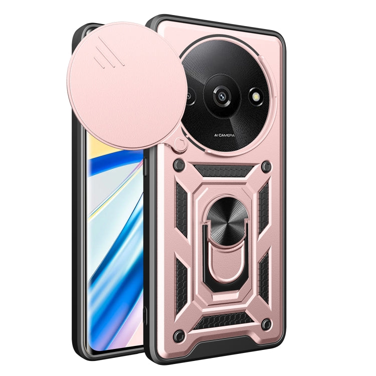 For Xiaomi Redmi A3 Sliding Camera Cover Design TPU Hybrid PC Phone Case(Rose Gold) - Xiaomi Cases by PMC TechLife | Online Shopping South Africa | PMC TechLife | Buy Now Pay Later Mobicred