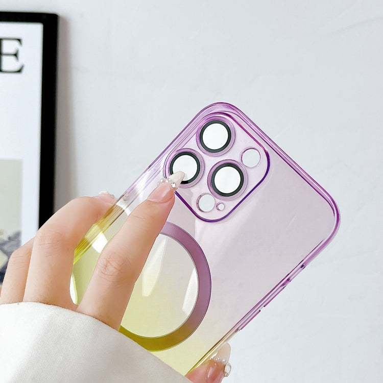 For iPhone 11 MagSafe Magnetic TPU + Acrylic Gradient Color Phone Case(Purple Blue) - iPhone 11 Cases by PMC TechLife | Online Shopping South Africa | PMC TechLife