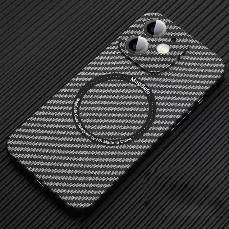 For iPhone 11 MagSafe Magnetic PC Carbon Fiber Phone Case with Lens Film(Black) - iPhone 11 Cases by PMC TechLife | Online Shopping South Africa | PMC TechLife