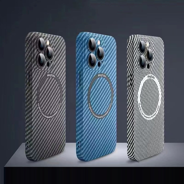 For iPhone 12 MagSafe Magnetic PC Carbon Fiber Phone Case with Lens Film(Blue) - free shipping - PMC TechLife - Order now!