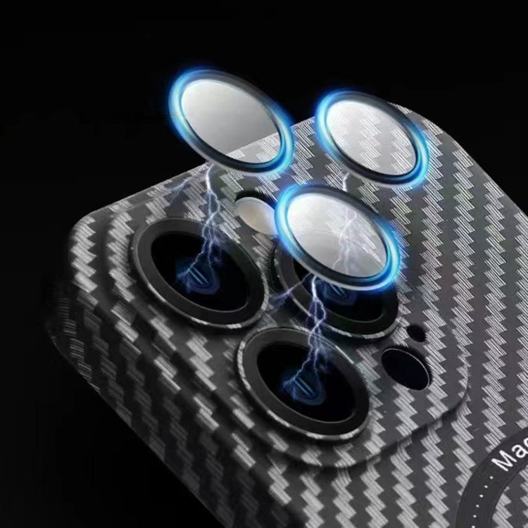 For iPhone 12 MagSafe Magnetic PC Carbon Fiber Phone Case with Lens Film(Blue) - free shipping - PMC TechLife - Order now!