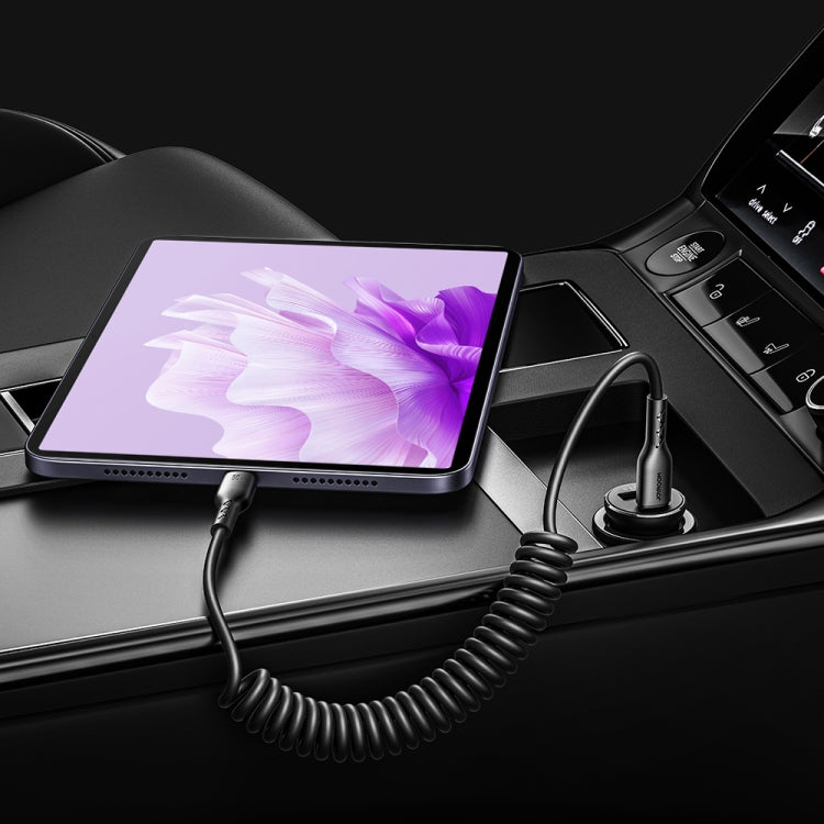 JOYROOM SA38-CC3 60W USB-C / Type-C to USB-C / Type-C Coiled Fast Charging Data Cable, Length:1.5m(Black) - free shipping - PMC TechLife - Order now!