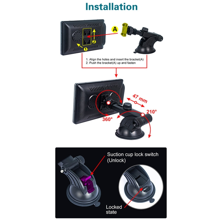 X70-1 Car 7 inch IPS Portable Smart Screen Wireless Screen Projection Carplay Android Auto(Black) - Car Monitor by PMC TechLife | Online Shopping South Africa | PMC TechLife | Buy Now Pay Later Mobicred