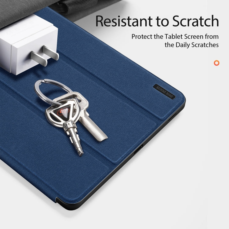 For Samsung Galaxy Tab S9 FE+ DUX DUCIS Domo Series Magnetic Flip Leather Tablet Case(Blue) - free shipping - PMC Jewellery - Order now!