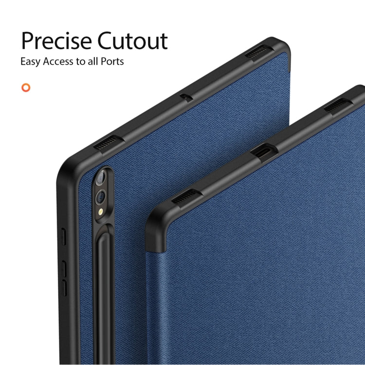 For Samsung Galaxy Tab S10+ DUX DUCIS Domo Series Magnetic Flip Leather Tablet Case(Blue) - free shipping - PMC Jewellery - Order now!