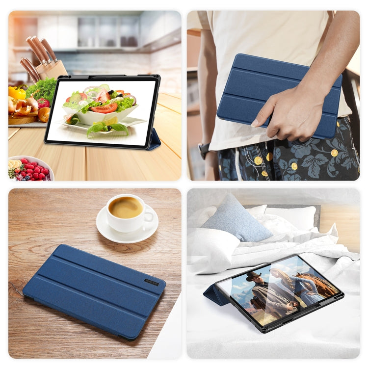 For Samsung Galaxy Tab S10+ DUX DUCIS Domo Series Magnetic Flip Leather Tablet Case(Blue) - free shipping - PMC Jewellery - Order now!