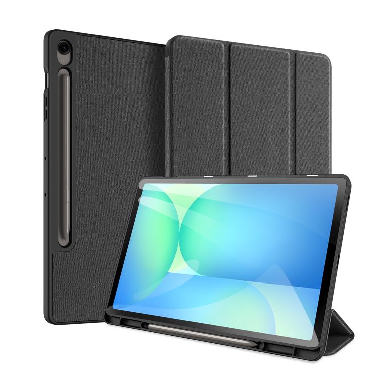 For Samsung Galaxy Tab S10 FE+ DUX DUCIS Domo Series Magnetic Flip Leather Tablet Case(Black) - free shipping - PMc TechLife - Order now!