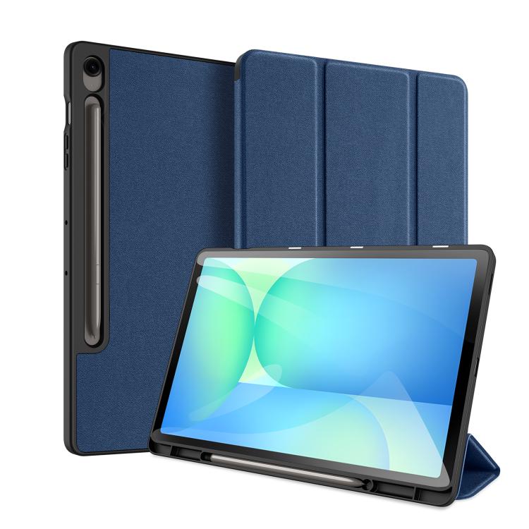 For Samsung Galaxy Tab S10 FE+ DUX DUCIS Domo Series Magnetic Flip Leather Tablet Case(Blue) - free shipping - PMc TechLife - Order now!