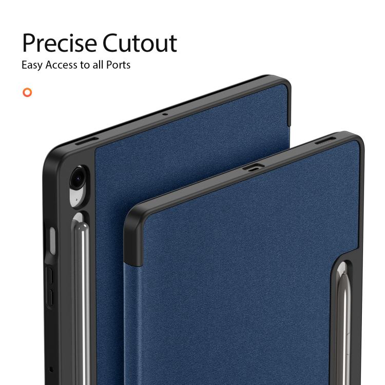 For Samsung Galaxy Tab S10 FE+ DUX DUCIS Domo Series Magnetic Flip Leather Tablet Case(Blue) - free shipping - PMc TechLife - Order now!