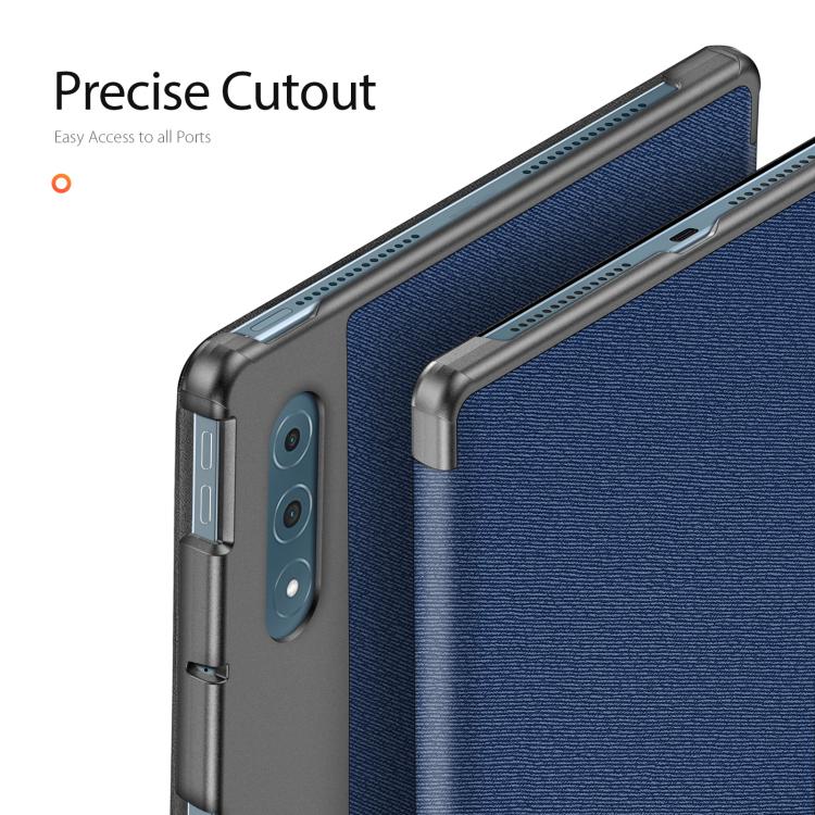 For Lenovo Yoga Tab Plus DUX DUCIS Domo Series Magnetic Flip Leather Tablet Case(Blue) - free shipping - PMc TechLife - Order now!
