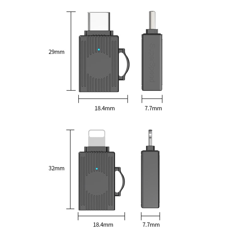 USB to USB-C / Type-C Multifunction Travel Case Shape Apapter(Light Gold) - free shipping - PMC Jewellery - Order now!