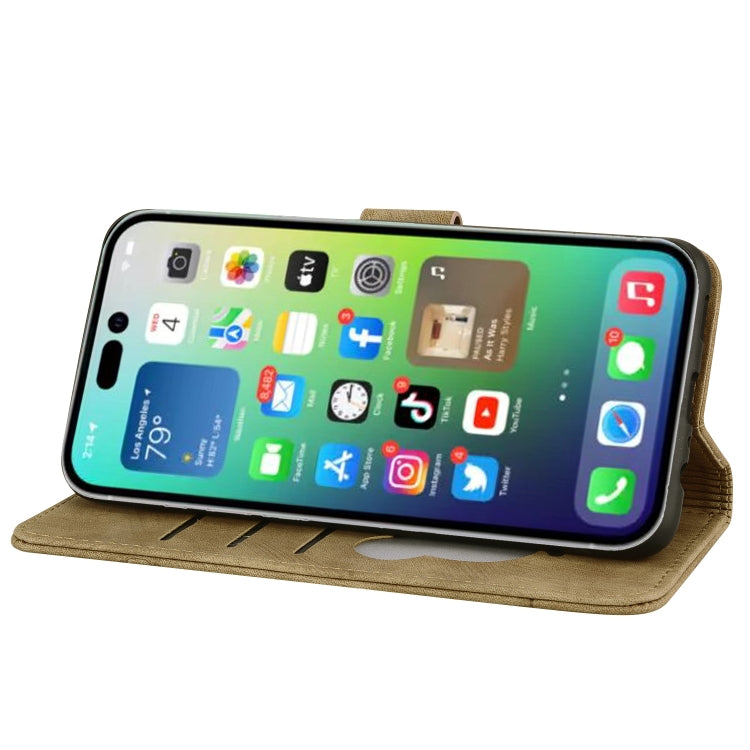 For iPhone 16 Pro Max Cartoon Sakura Cat Embossed Leather Phone Case(Brown) - free shipping - PMC TechLife - Order now!