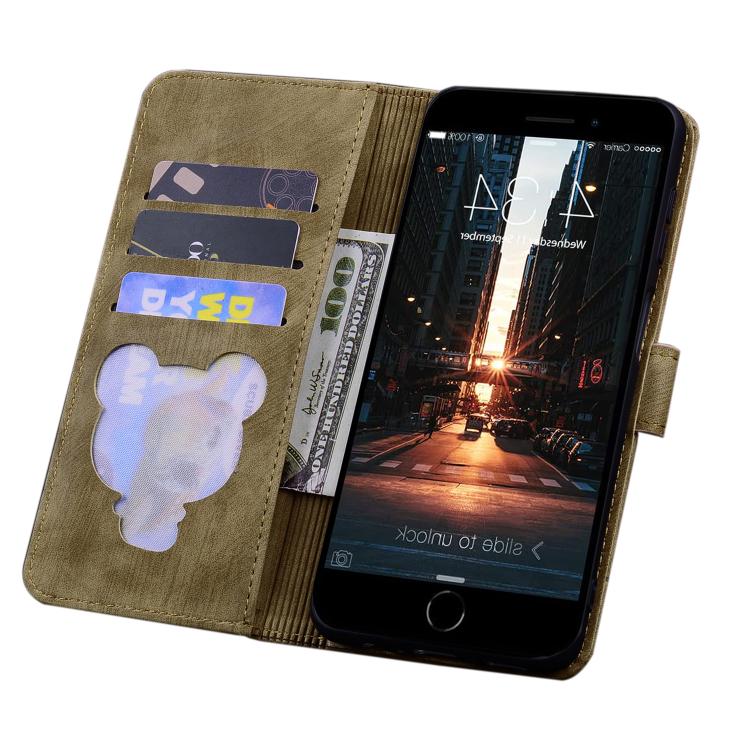 For iPhone 16e Cartoon Sakura Cat Embossed Leather Phone Case(Brown) - iPhone 16e Cases by PMC TechLife | Online Shopping South Africa | PMC TechLife | Buy Now Pay Later Mobicred