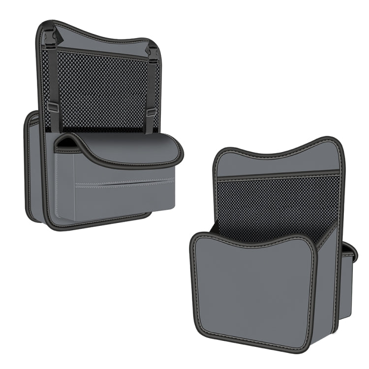 3054 Napa Texture Leather Car Center Console Storage Bag(Grey) - Stowing Tidying by PMC TechLife | Online Shopping South Africa | PMC TechLife | Buy Now Pay Later Mobicred