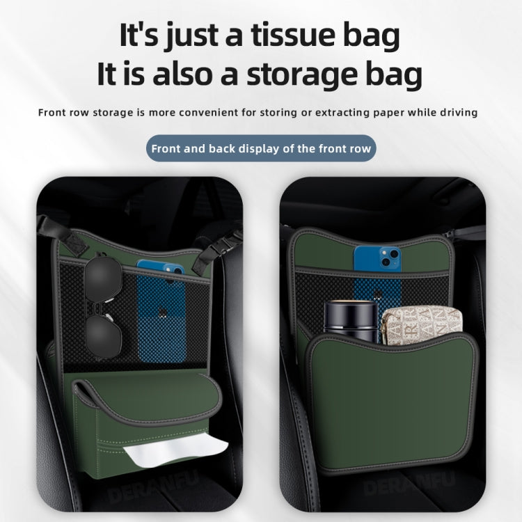 3054 Napa Texture Leather Car Center Console Storage Bag(Olive Green) - Stowing Tidying by PMC TechLife | Online Shopping South Africa | PMC TechLife | Buy Now Pay Later Mobicred