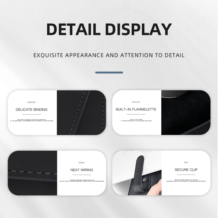 3064 Napa Texture Leather Car Glasses Storage Bag(Black) - Sunglasses & Glasses Clips by PMC TechLife | Online Shopping South Africa | PMC TechLife | Buy Now Pay Later Mobicred