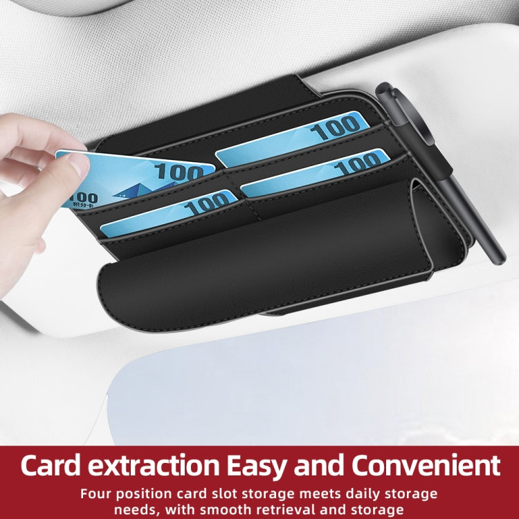 3073 Napa Texture Leather Car Removable Glasses Storage Bag(Black) - free shipping - PMC TechLife - Order now!