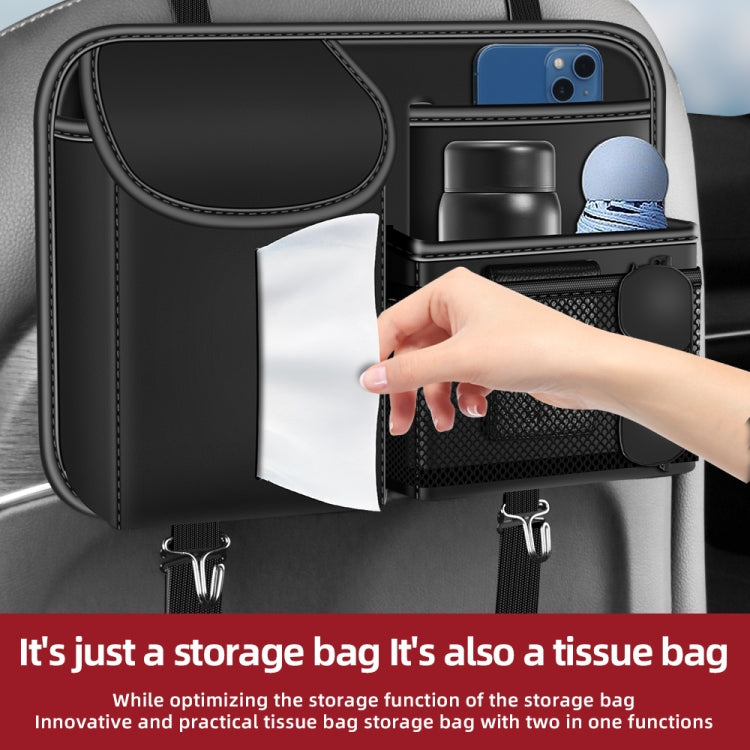 3087 Napa Texture Leather Car Seat Back Storage Bag(Brown) - Stowing Tidying by PMC TechLife | Online Shopping South Africa | PMC TechLife | Buy Now Pay Later Mobicred