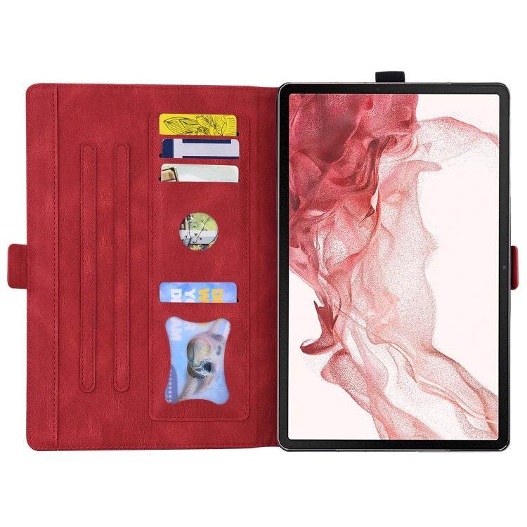 For Samsung Galaxy Tab S9 FE Love Butterfly Embossed Leather Tablet Case(Red) - free shipping - PMC Jewellery - Order now!
