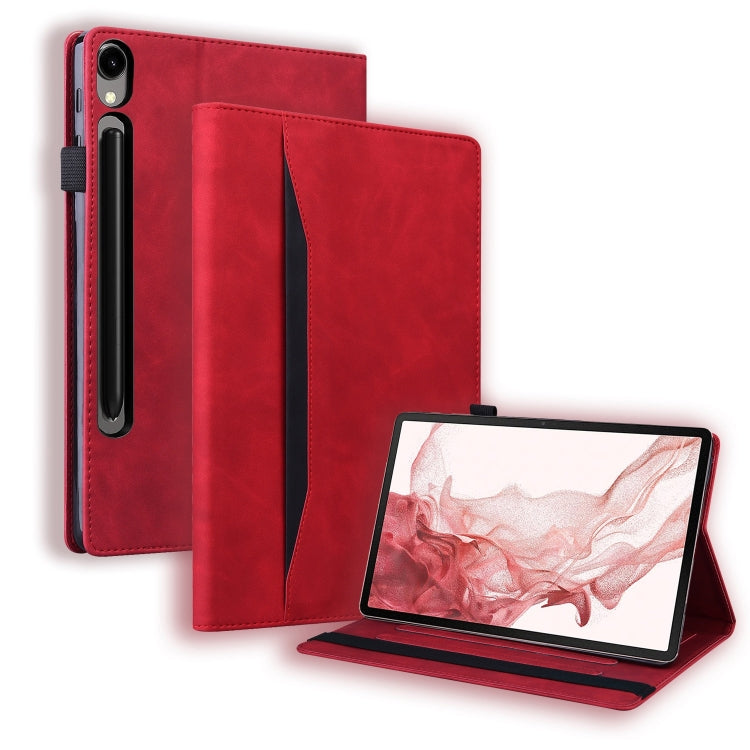 For Samsung Galaxy Tab S9 Ultra /S8 Ultra Splicing Shockproof Leather Tablet Case(Red) - free shipping - PMC Jewellery - Order now!