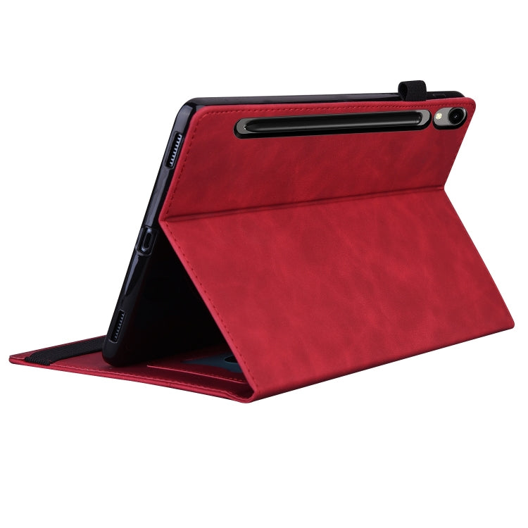 For Samsung Galaxy Tab S9 Ultra /S8 Ultra Splicing Shockproof Leather Tablet Case(Red) - free shipping - PMC Jewellery - Order now!