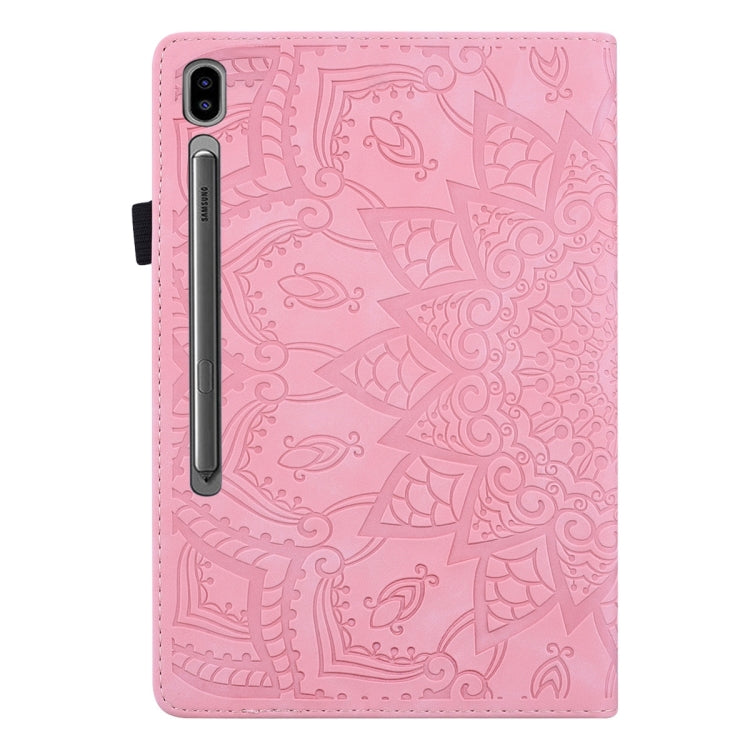 For Samsung Galaxy Tab S9 FE Calf Texture Embossed Leather Tablet Case(Pink) - free shipping - PMC Jewellery - Order now!