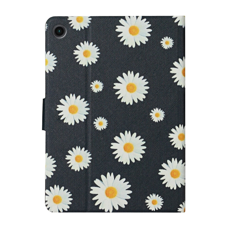 For Samsung Galaxy Tab A9+ Flower Pattern Horizontal Flip PU Tablet Case with Sleep / Wake-up Function(Small Daisies) - Galaxy Tab A9+ by PMC TechLife | Online Shopping South Africa | PMC TechLife