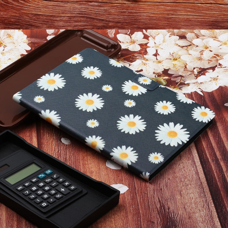 For Samsung Galaxy Tab A9+ Flower Pattern Horizontal Flip PU Tablet Case with Sleep / Wake-up Function(Small Daisies) - Galaxy Tab A9+ by PMC TechLife | Online Shopping South Africa | PMC TechLife