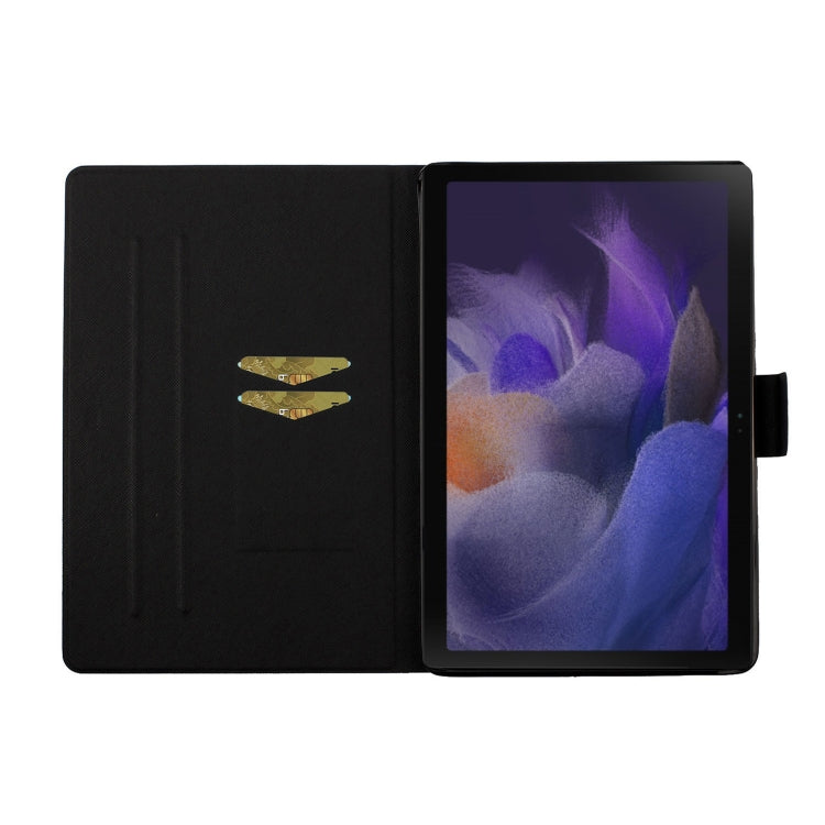 For Samsung Galaxy Tab A9 Flower Pattern Horizontal Flip PU Tablet Case with Sleep / Wake-up Function(Small Floral) - Galaxy Tab A9 by PMC TechLife | Online Shopping South Africa | PMC TechLife