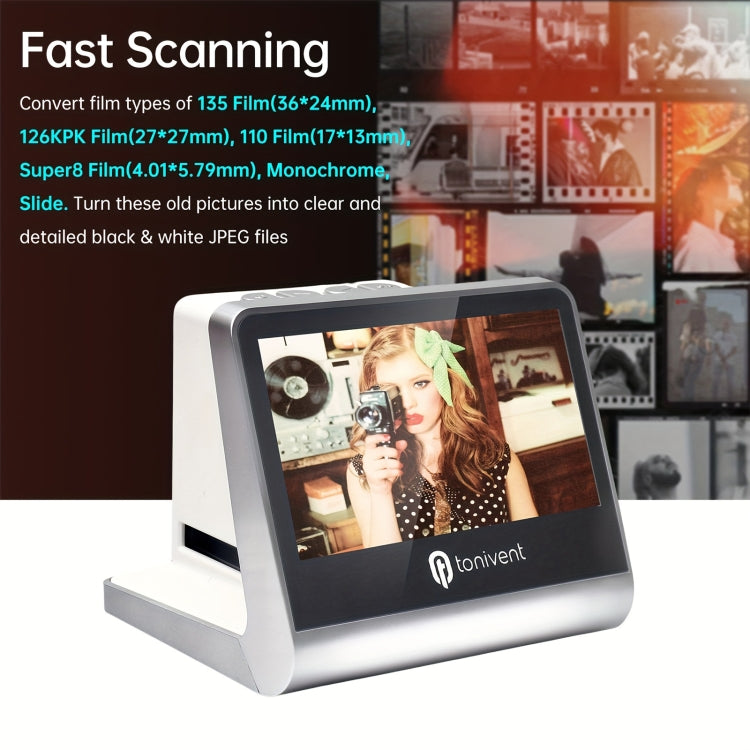 Tonivent TON170 22 Mega Pixels 5 inch HD Screen Film Scanner(AU Plug) - Portable Scanner by PMC TechLife | Online Shopping South Africa | PMC TechLife | Buy Now Pay Later Mobicred