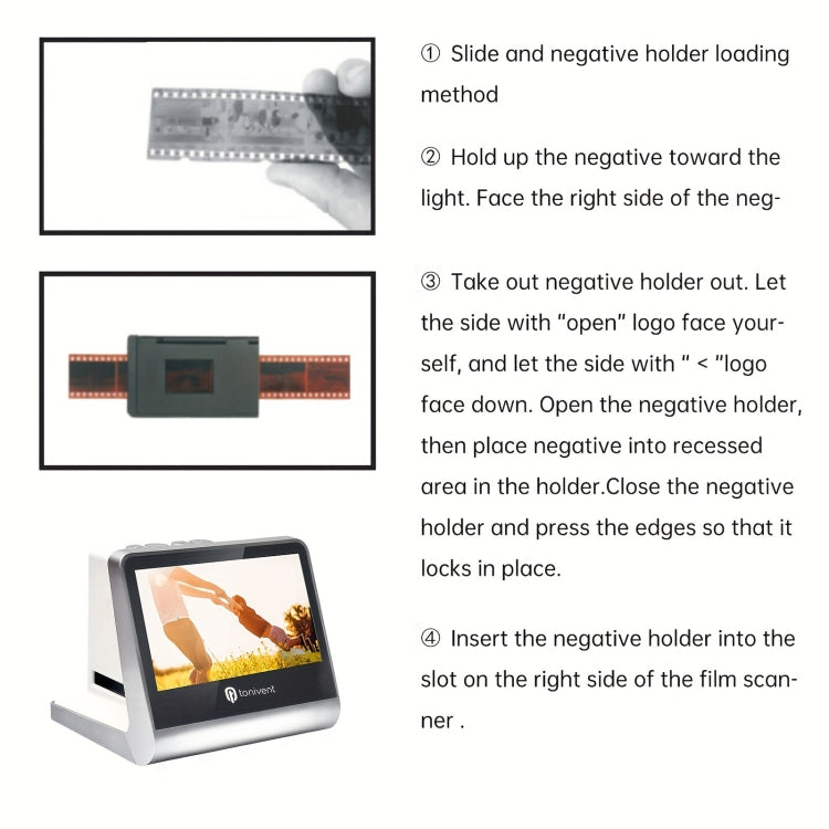 Tonivent TON170 22 Mega Pixels 5 inch HD Screen Film Scanner(US Plug) - Portable Scanner by PMC TechLife | Online Shopping South Africa | PMC TechLife | Buy Now Pay Later Mobicred